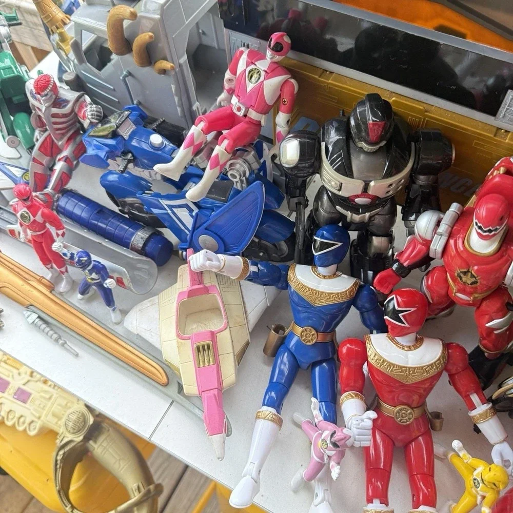 Vintage Power Rangers Action Figures And Vehicles Etc Mixed Lot